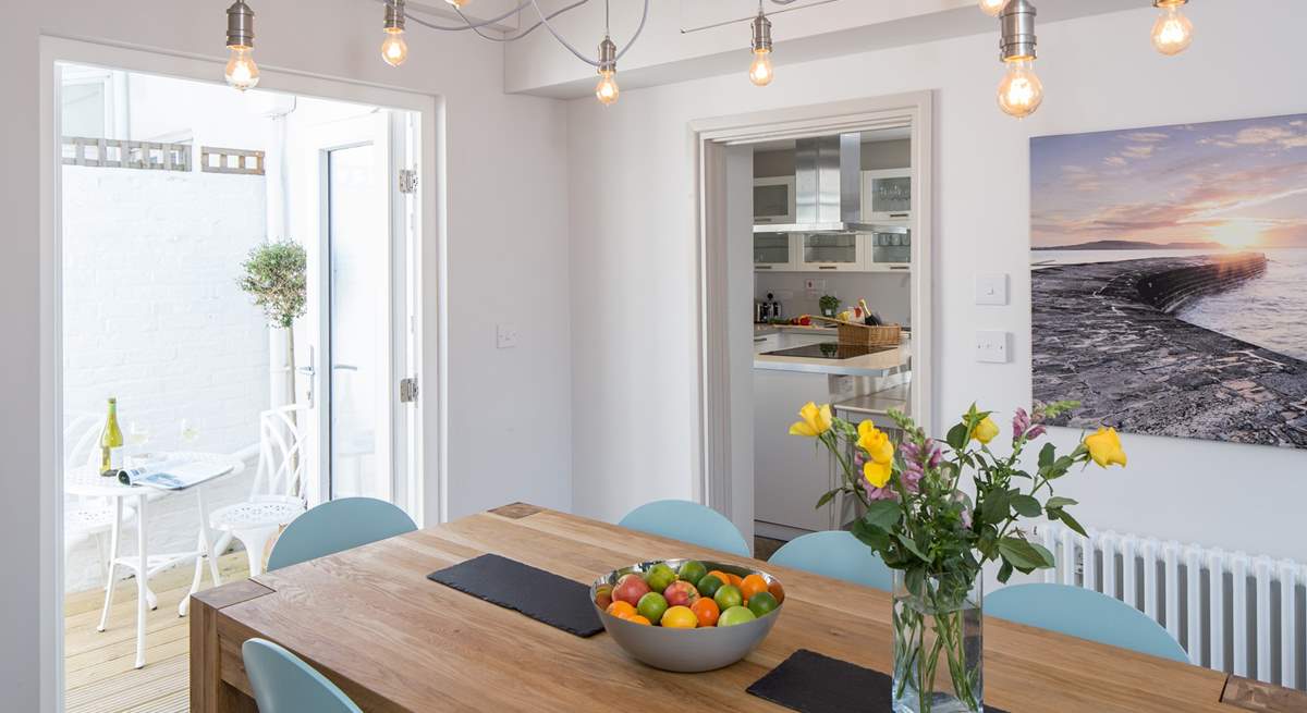 Two courtyard areas either side of the dining-room provide a very tranquil spot.