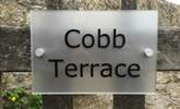 The sign on the gate. Cobb Cottage is through the gate and a short way up the little path on the right. - Thumbnail Image