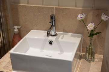 With wash-basin.