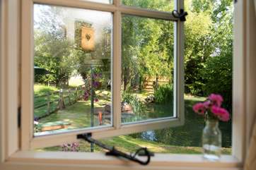 The window at the end of the bed promises stunning views.