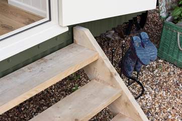 There is even a bespoke-made welly boot holder.