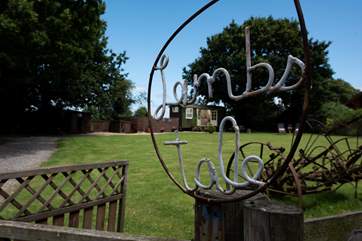 Looking towards Lamb's Tale (which is in a fully enclosed paddock) from the entrance gate.