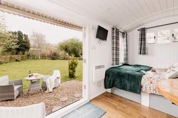 Open up the double doors to allow fresh air to flow through with ease.