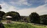 Looking across past the patio area. Rolling countryside as far as the eye can see. - Thumbnail Image