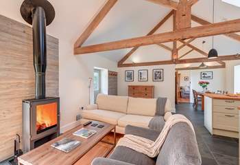 Super comfy living area, with a stunning wood-burner perfect for those chillier nights.