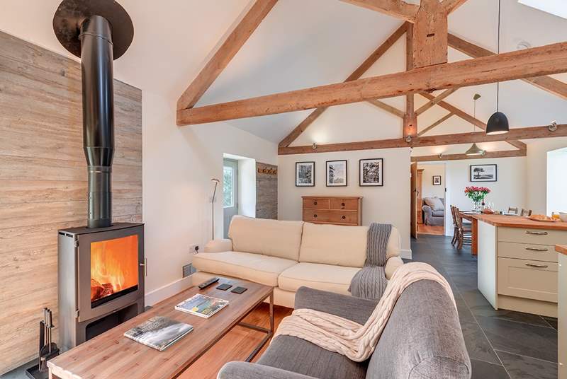 Super comfy living area, with a stunning wood-burner perfect for those chillier nights.