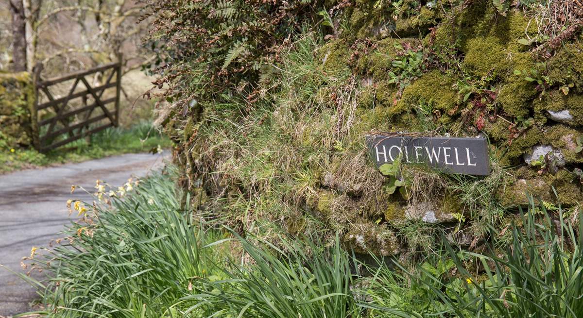 The entrance to Walkham Valley Cottages,  Holewell Farm.