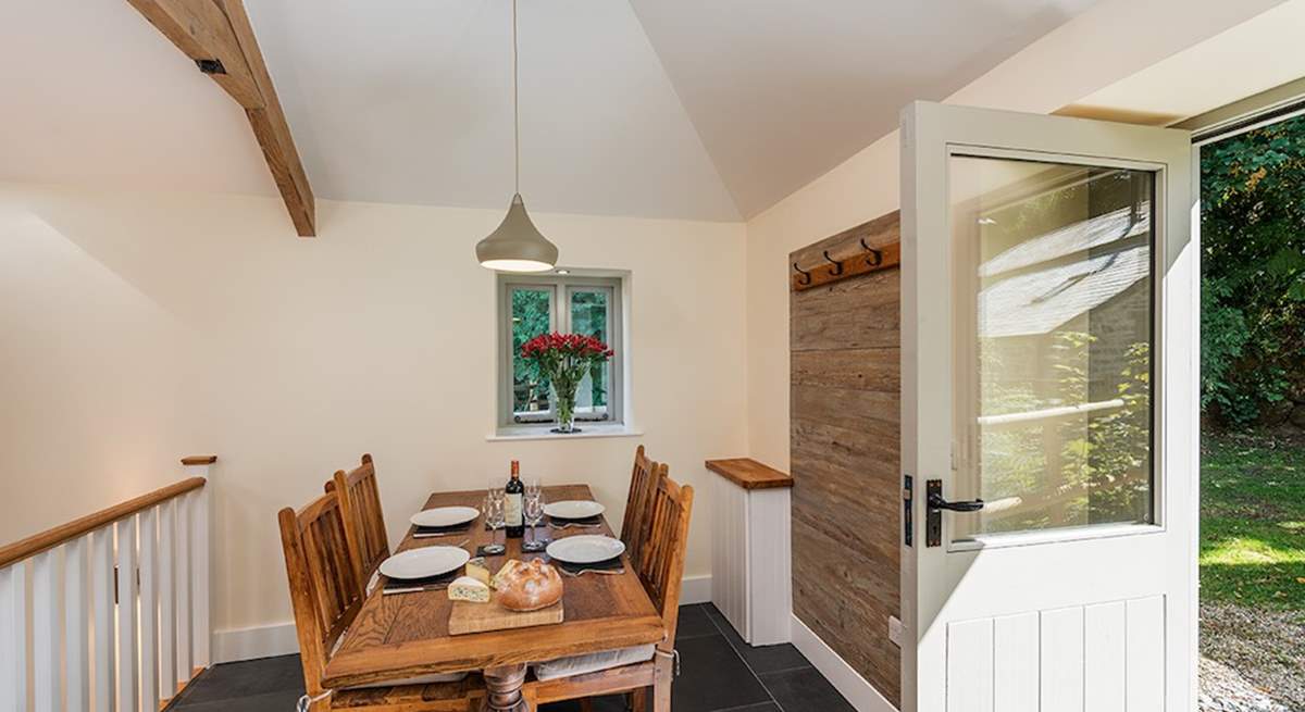 The dining-area leads out onto the patio, simply lovely.