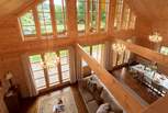 A bird's eye view from the mezzanine-area - where there is a snug and the master bedroom.