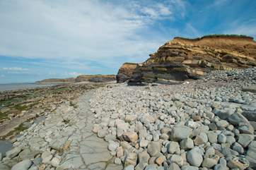 This is the beach at Kilve - Somerset's Jurassic Coast.