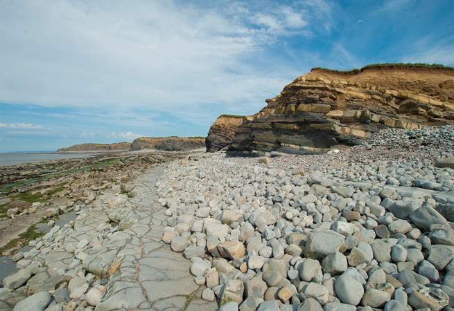 This is the beach at Kilve - Somerset's Jurassic Coast.