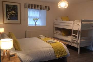 Bunk beds in the family bedroom.