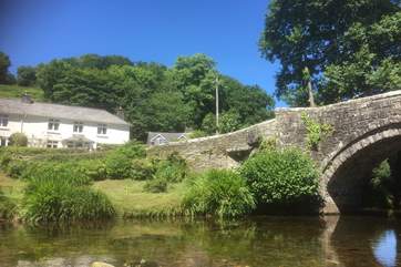 Nearby Huckworthy Bridge.