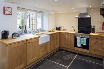 The well-equipped and spacious kitchen.