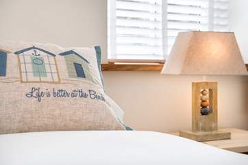 Lovely touches in the twin bedroom.