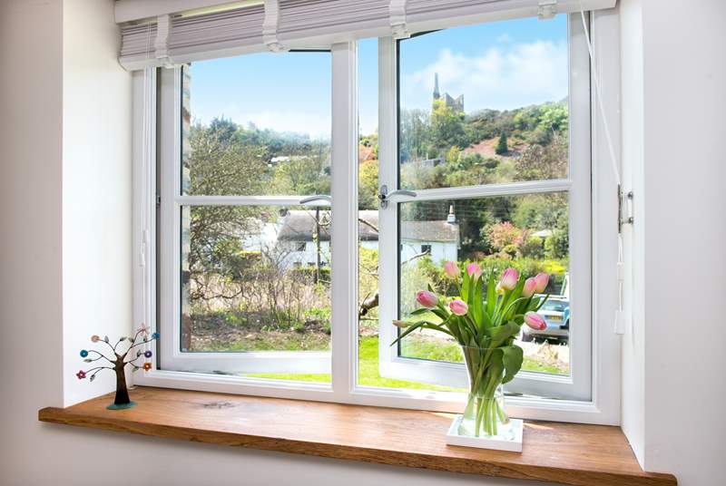 The double bedroom enjoys the views across to the engine house 'Wheal Friendly'.