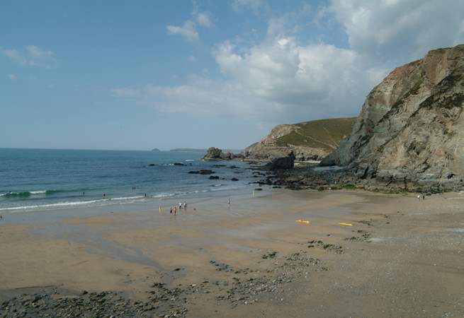 Trevaunance Cove is only a two minute walk from the cottage.