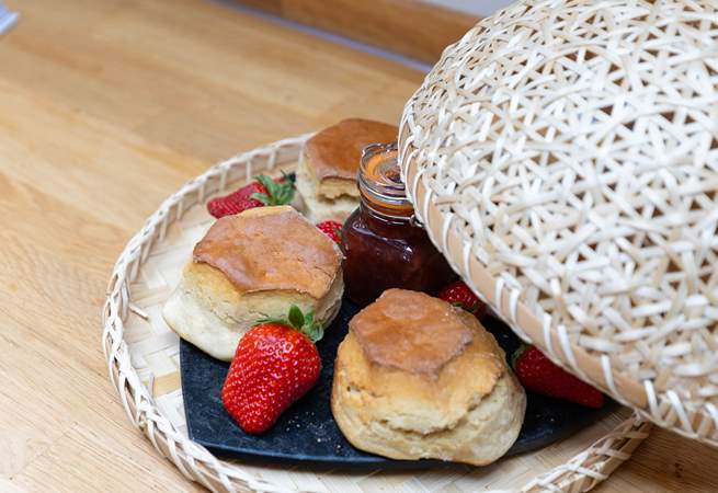 A cream tea awaits your arrival. 