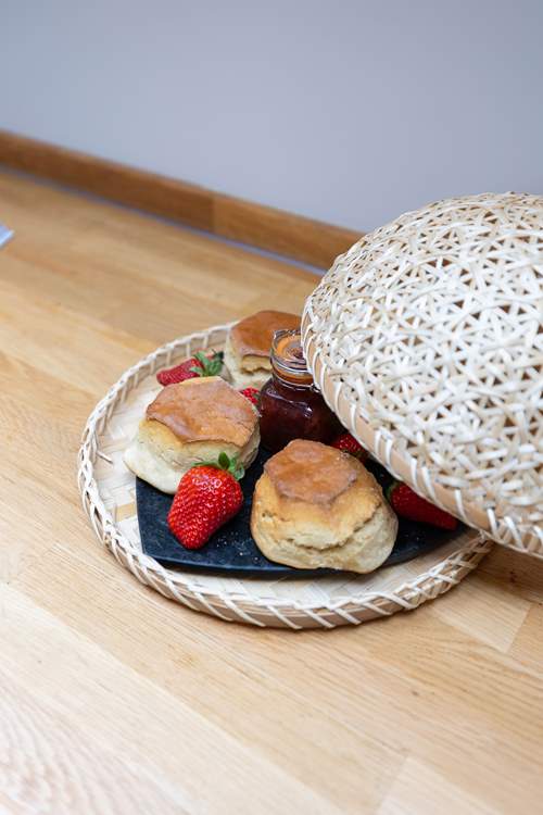 A cream tea awaits your arrival.
