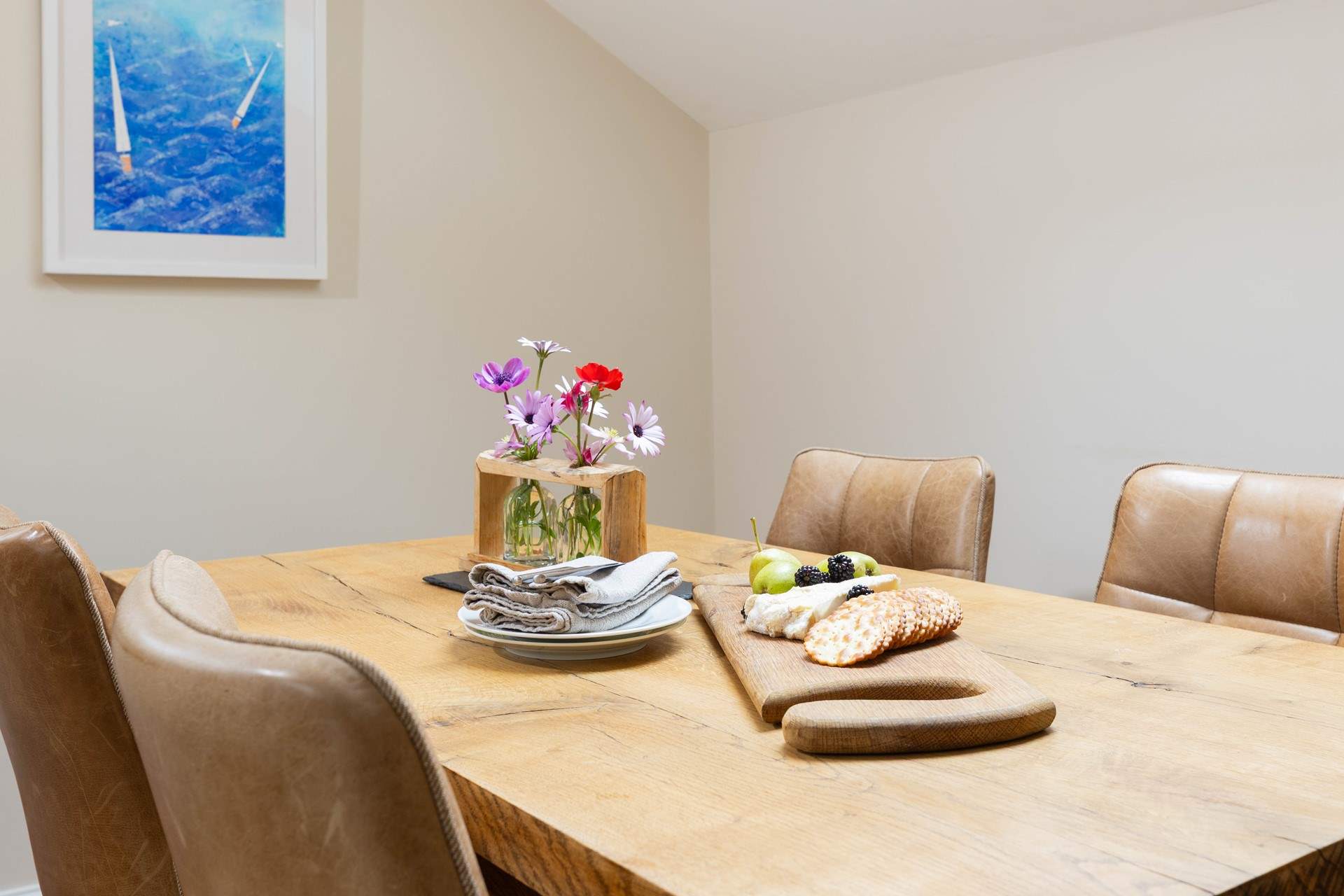 Enjoy long relaxing meals around the dining table. 