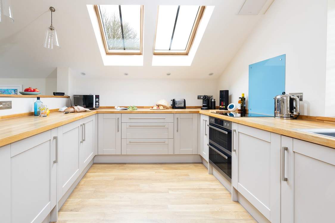 The kitchen is so well equipped for your every need.