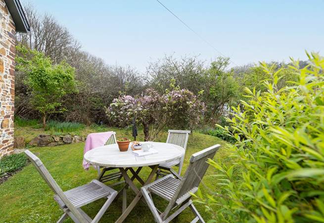 Or sit outside the cottage in the sunshine with your morning coffee. 