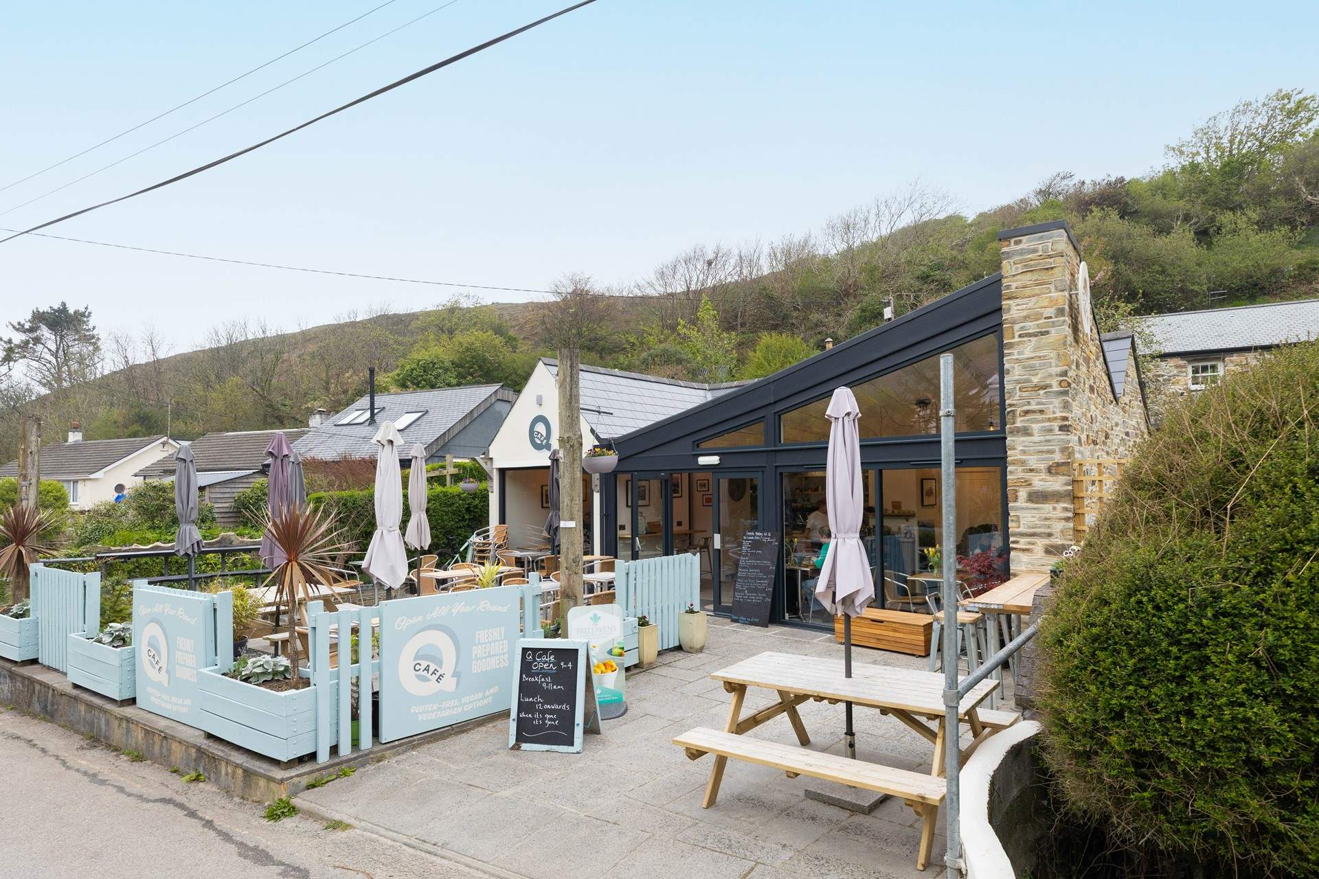 Q - Cafe is just next door for all your tasty holiday treats. 