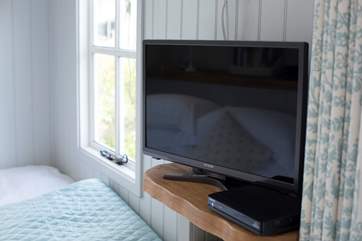 In case you get bored of the beautiful view, a TV is provided.