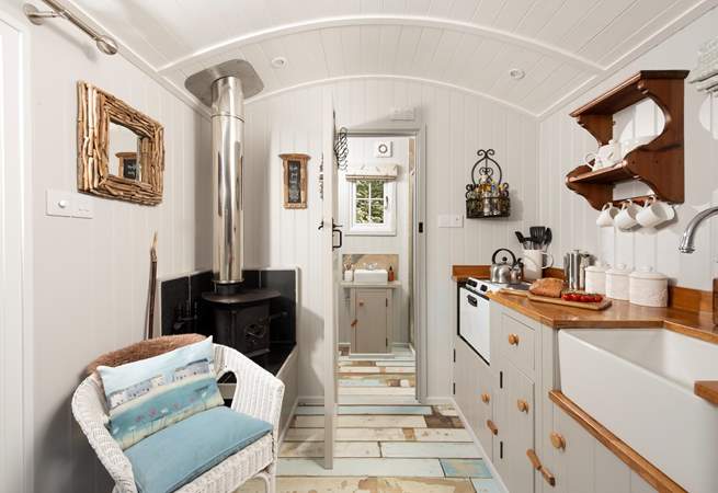 Complete with a wood-burner, The Shepherd's Hut at Georgia Bridge is perfect during every season.