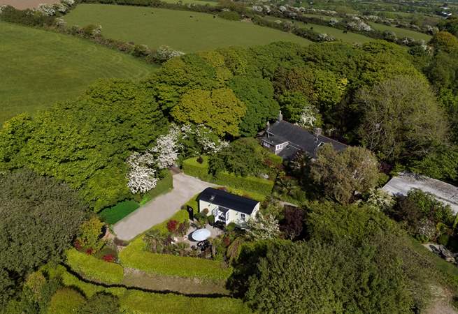 The Shepherd's Hut at Georgia Bridge from above.