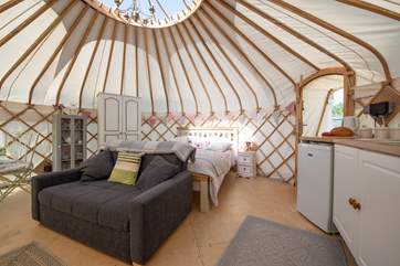 There is even a sofa bed available for a fifth person or just a great place to relax and enjoy the wood-burner.