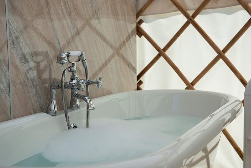 Why not treat yourself to a relaxing bubble bath - you are on holiday, after all!