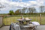 Alfresco dining in a heavenly countryside setting. 
