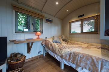 The very cosy interior is simple and comfortable.