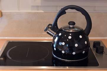 There's an electric two ring hob.