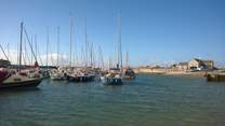 Why not venture a little further to the sheltered harbour at Lyme Regis on the east Devon/Dorset border?