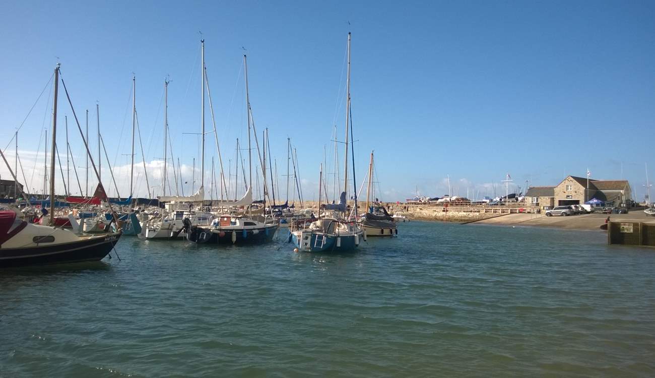 Why not venture a little further to the sheltered harbour at Lyme Regis on the east Devon/Dorset border?