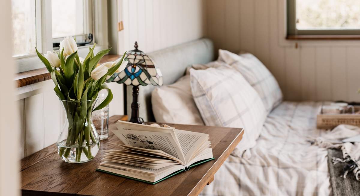 Delve into a good read during your stay. 