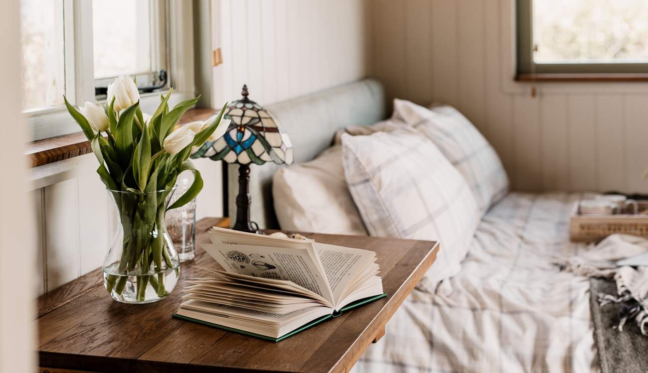 Delve into a good read during your stay. 