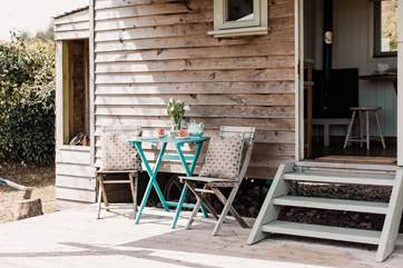 The veranda is an idyllic spot for your morning brew or afternoon tipple.