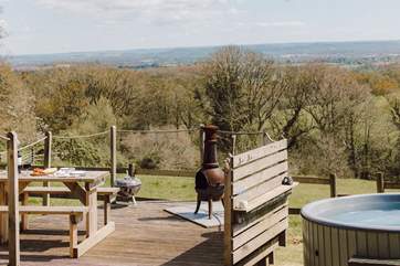 Then stay toasty by the chiminea as the stars appear.
