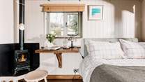 The sweet wood-burner will keep you nice and cosy for those out-of-season escapes. 
