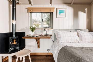 The sweet wood-burner will keep you nice and cosy for those out of season escapes.