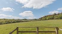 Blissful green pastures surround this sweet spot. 