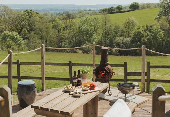 Rustle up some delicious local produce over the barbecue on a balmy summer eve and then get cosy by the warmth of the chiminea. 