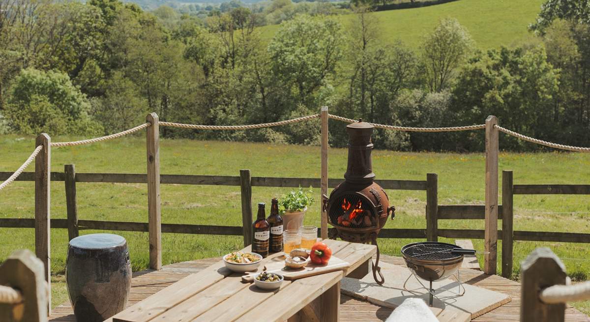 Rustle up some delicious local produce over the barbecue on a balmy summer eve and then get cosy by the warmth of the chiminea. 