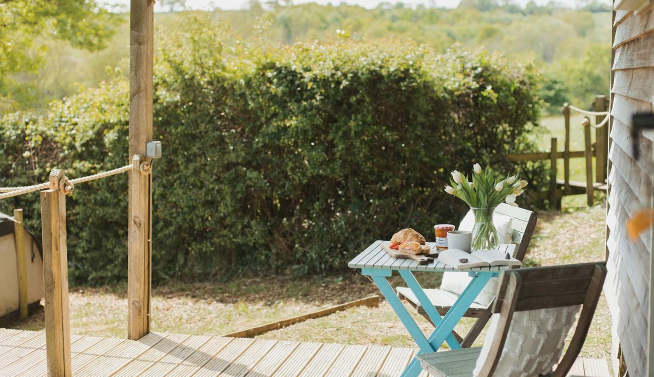 The veranda is an idyllic spot for your morning brew or afternoon tipple.