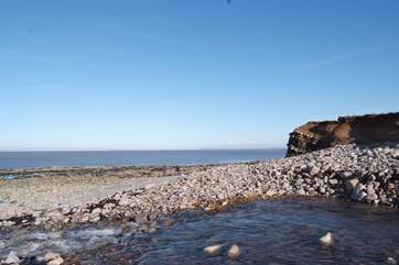 This is the Jurassic beach at Kilve, where the Quantocks meet the coast. A stunning place for a visit.