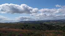 This lovely view is from the top of the Quantock Hills looking far across the Vale of Taunton to Exmoor.
