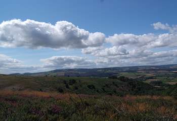 This lovely view is from the top of the Quantock Hills looking far across the Vale of Taunton to Exmoor.